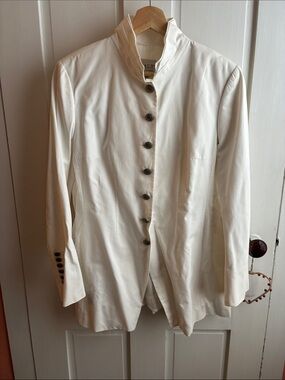Pauw Amsterdam Cream Stand-Collar Button Jacket